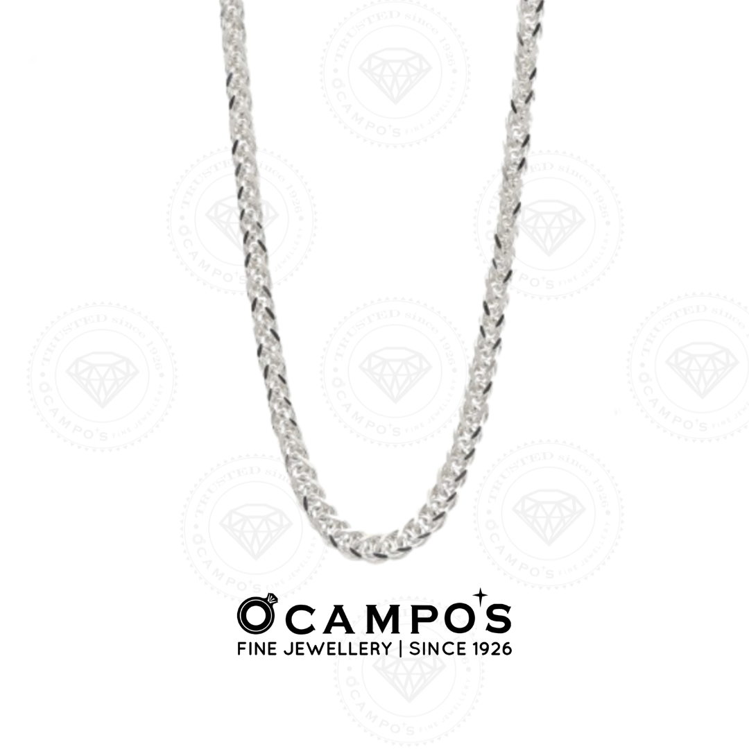 Foxtail Chain White Gold