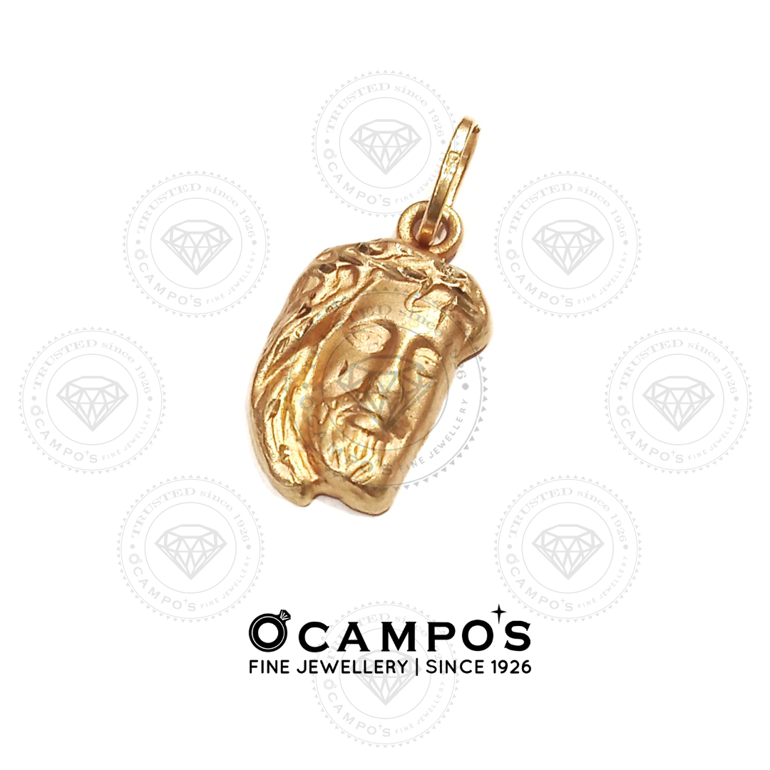 Jesus Face Gold Pendant