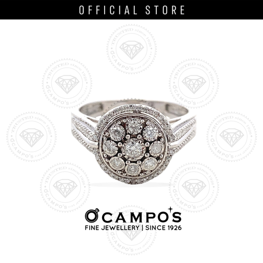 BELLE LADY'S RING 14KARAT WHITE GOLD