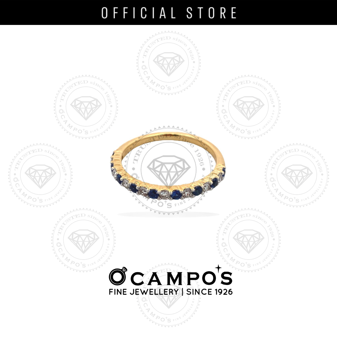 ISLA HALF ETERNITY SAPPHIRE RING