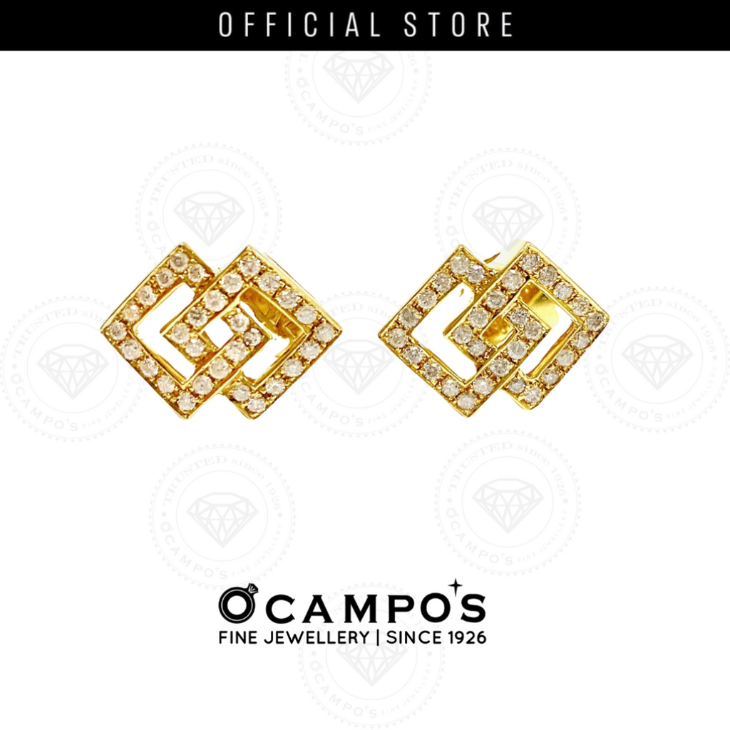 Audrey Diamond Earrings - Yellow Gold