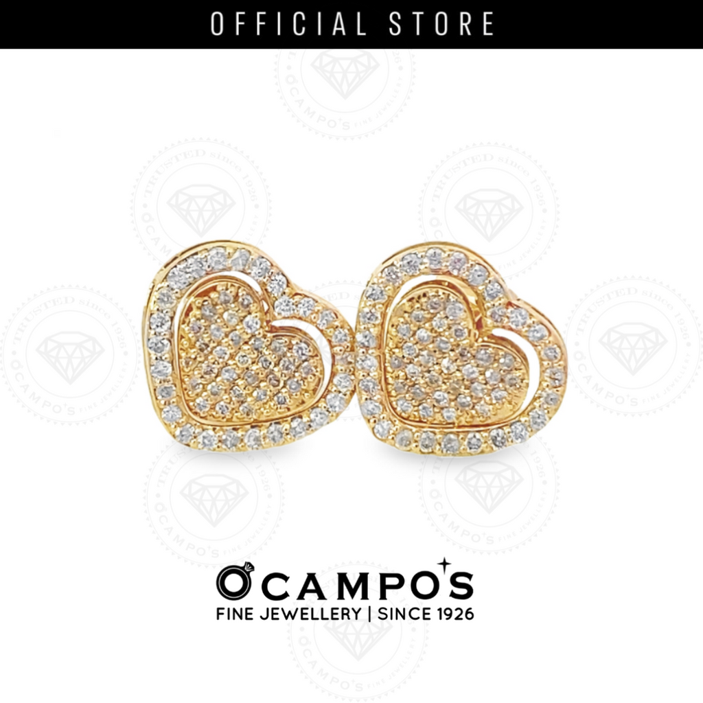 Lovie Heart Illusion Diamond Earrings