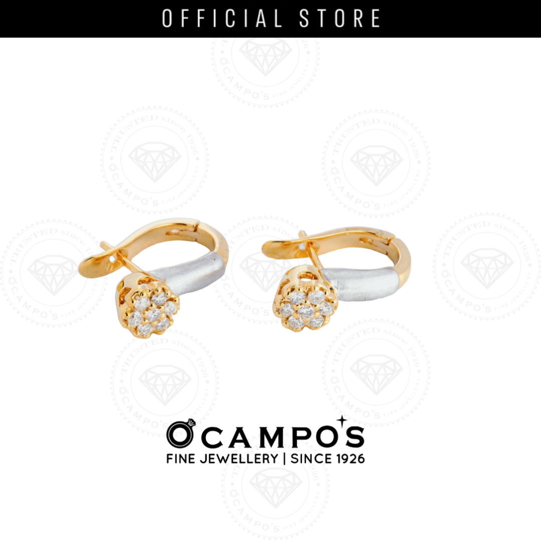 Dahlia Diamond Earrings- Yellow Gold