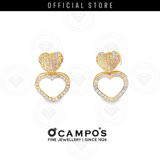 Pia Heart Detachable Earrings