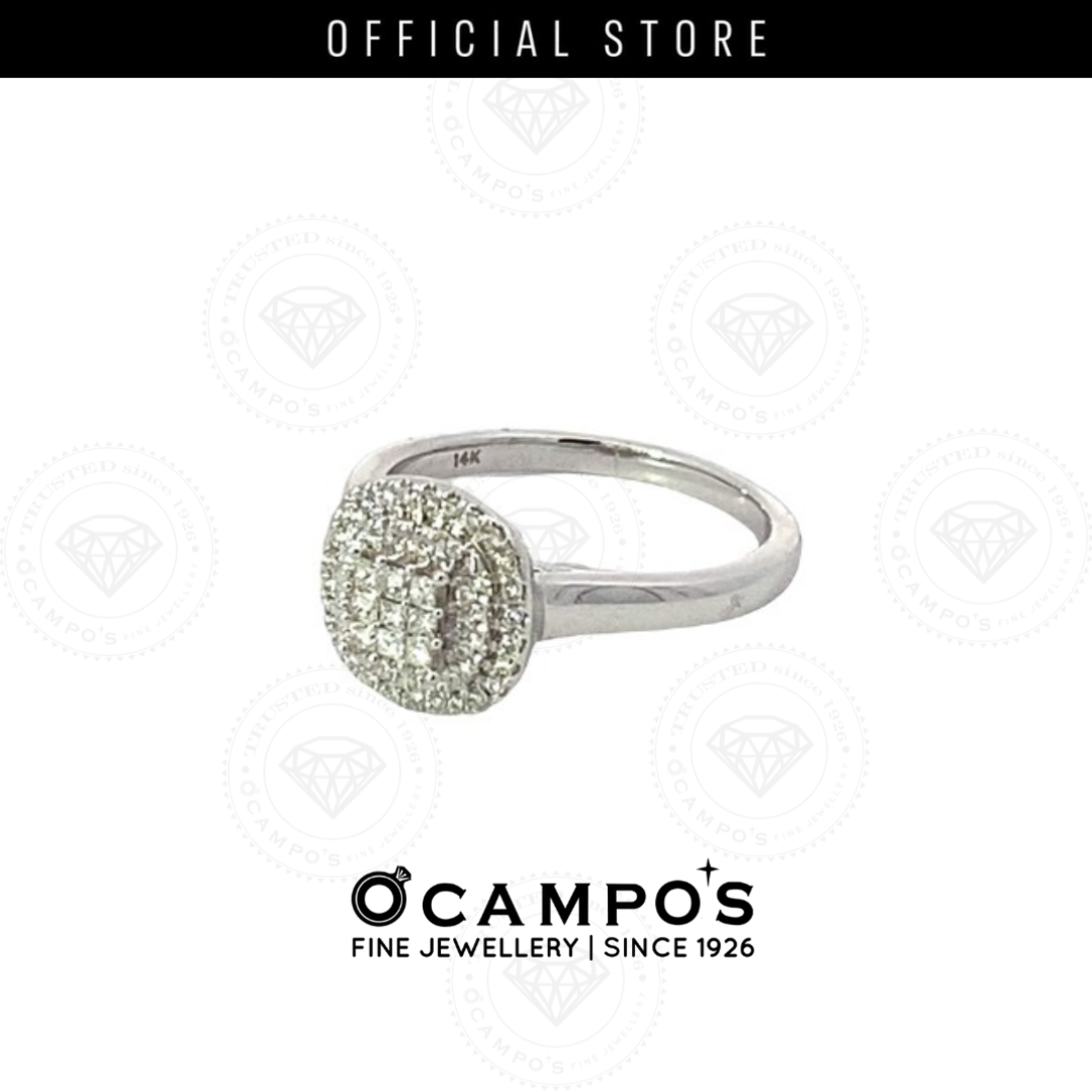 Princess Cut Illusion 14K White Gold Ring