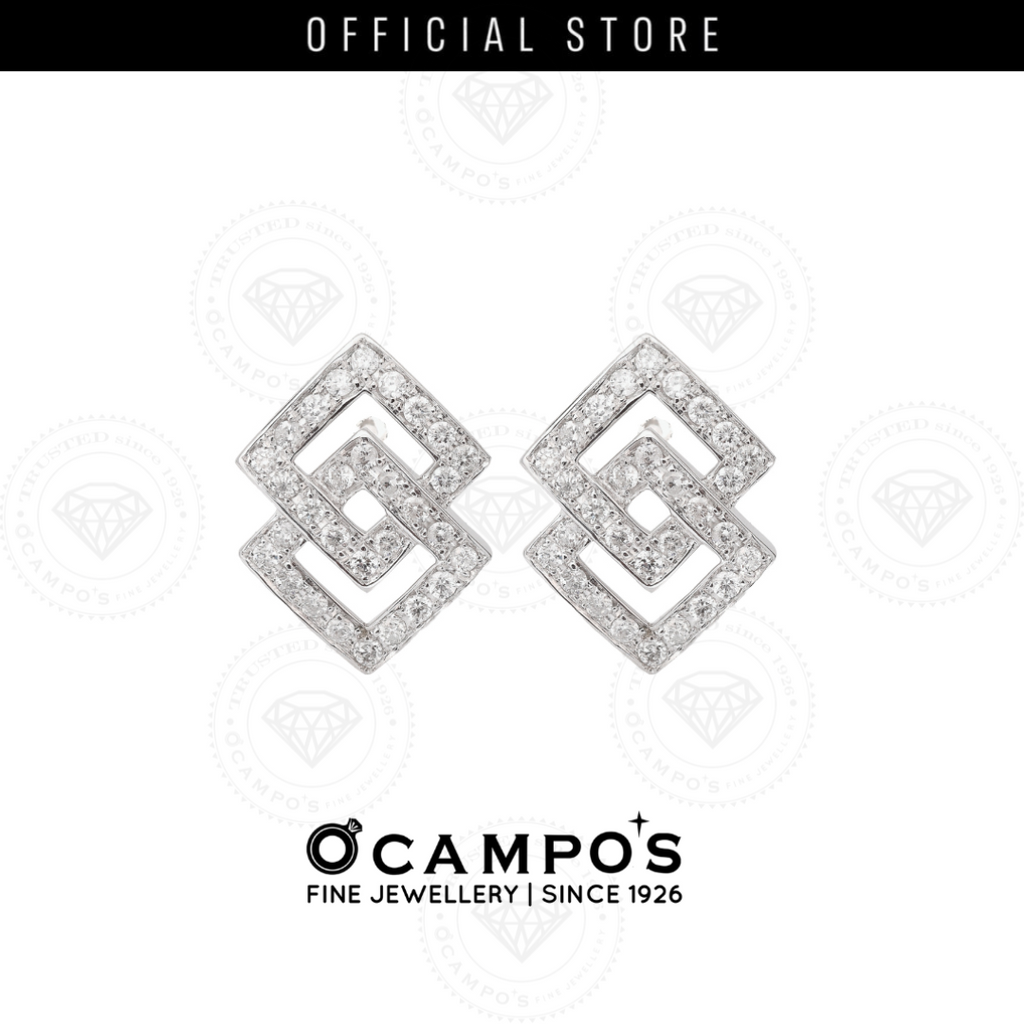 Audrey Diamond Earrings- White Gold