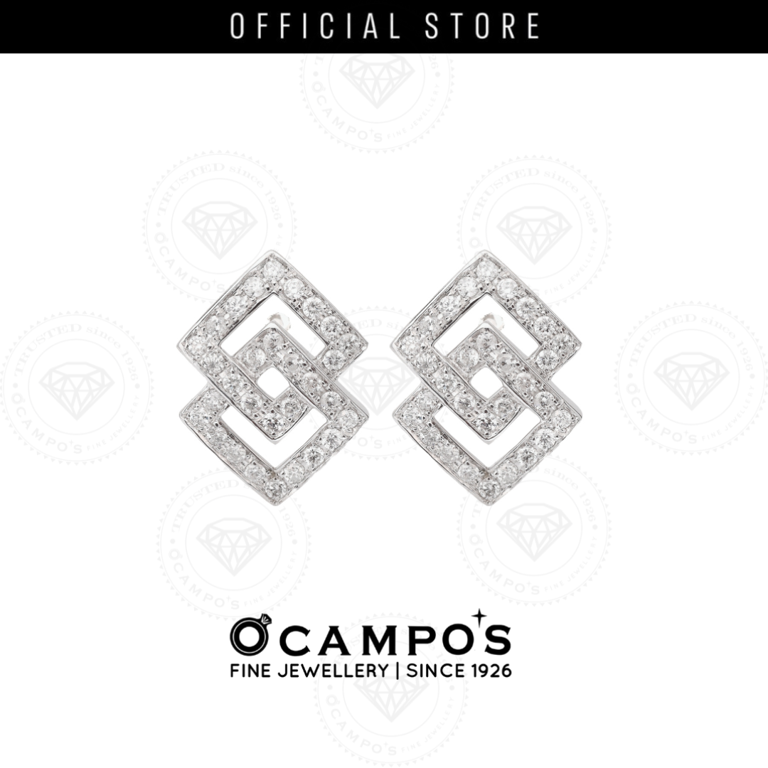 Audrey Diamond Earrings- White Gold