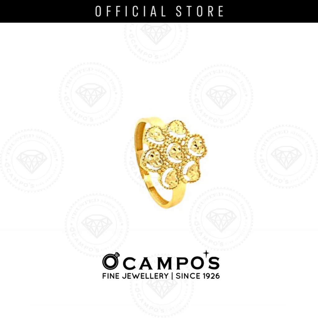 Celestine Flower Heart Diacut Design Ring