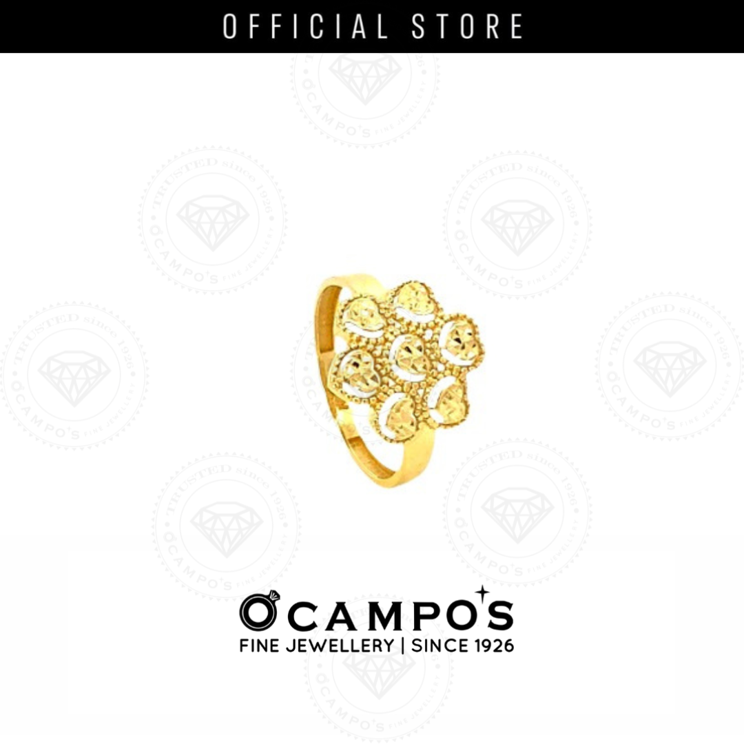 Celestine Flower Heart Diacut Design Ring