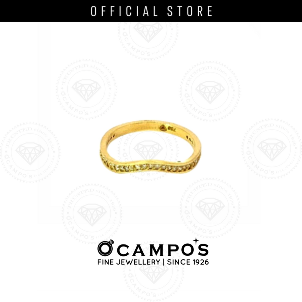 Shiloh 18K Yellow Gold Half Eternity Ring