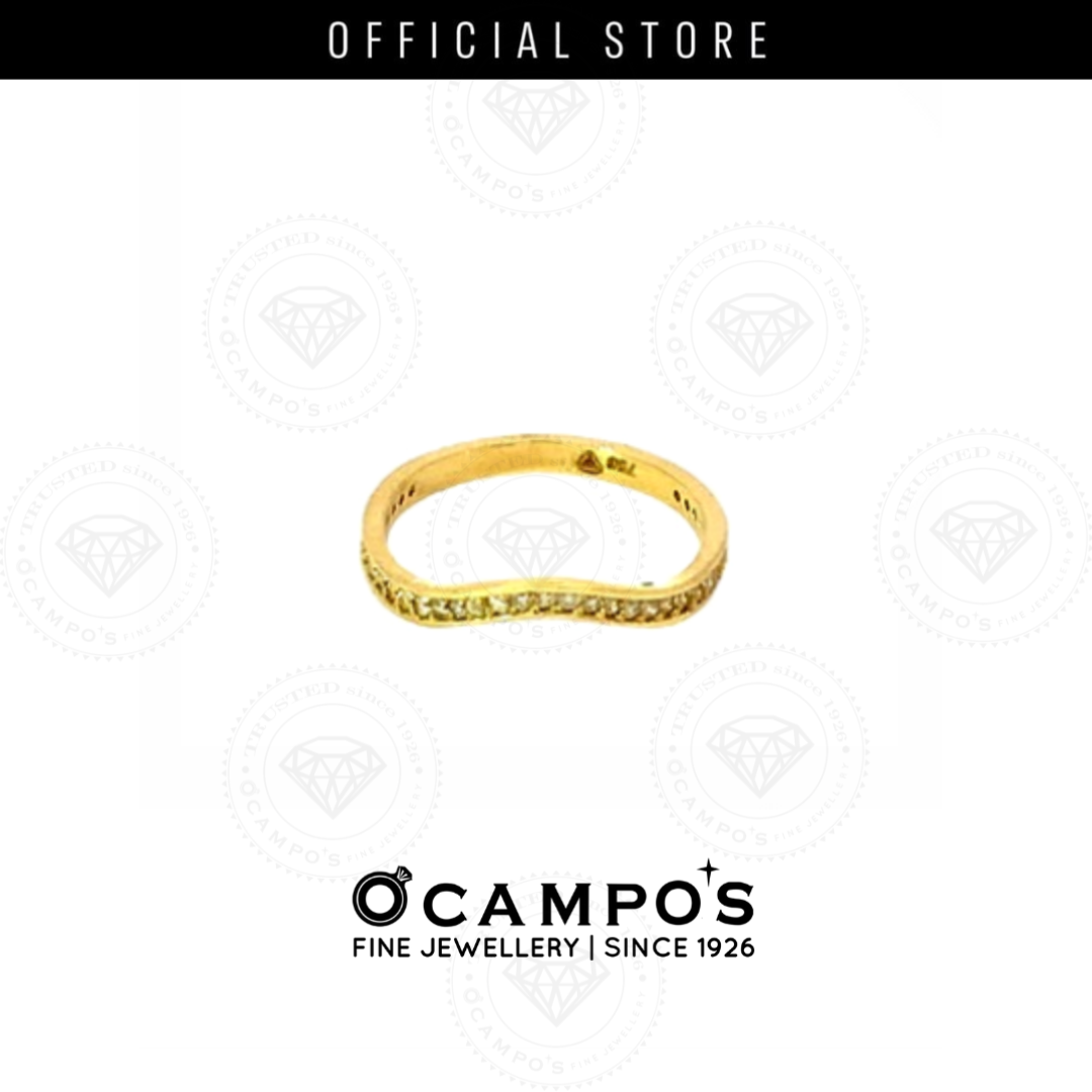 Shiloh 18K Yellow Gold Half Eternity Ring