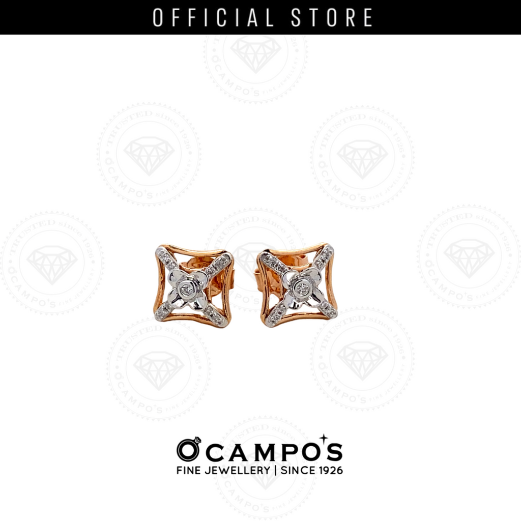 STELLAR TWO-TONED STUD EARRINGS