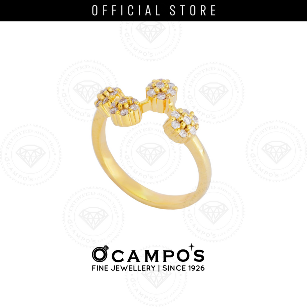 Azalea Diamond Ring - Yellow Gold