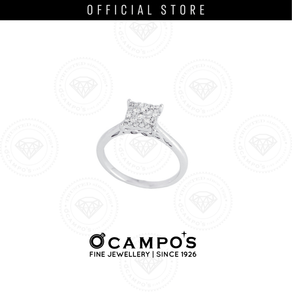 Duchess Illusion Diamond Ring - White Gold