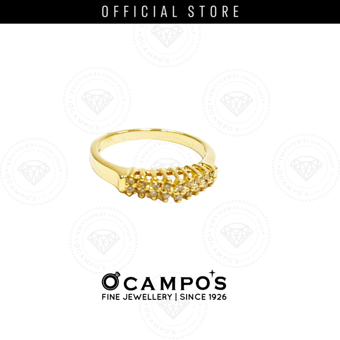 Cleo Pyramid Diamond Ring - Yellow Gold