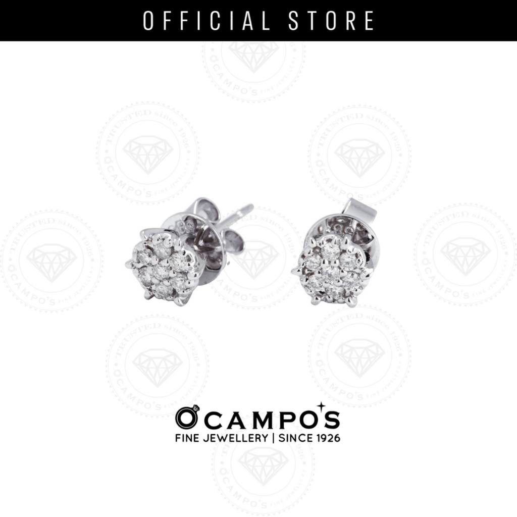 Rosa Diamond Earrings X1 - White Gold