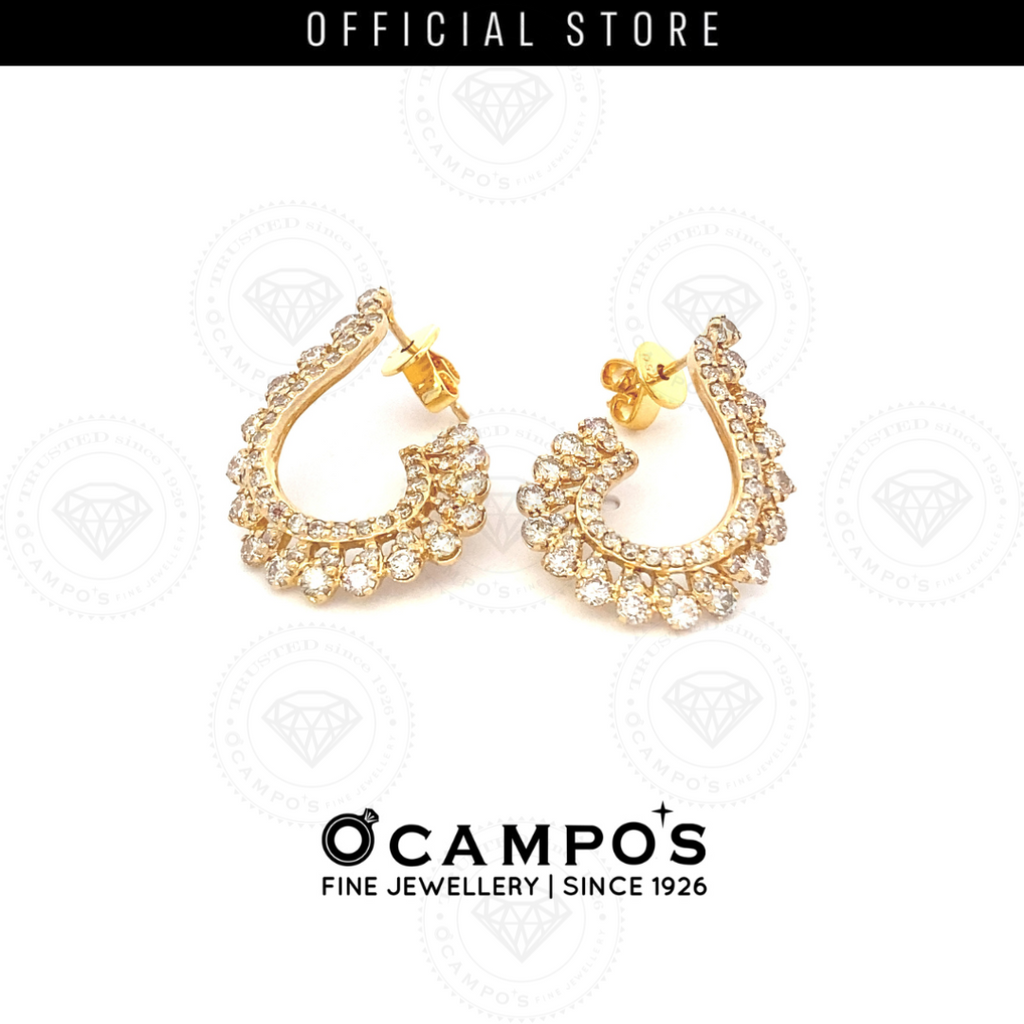 CARNATION YELLOW GOLD EARRINGS