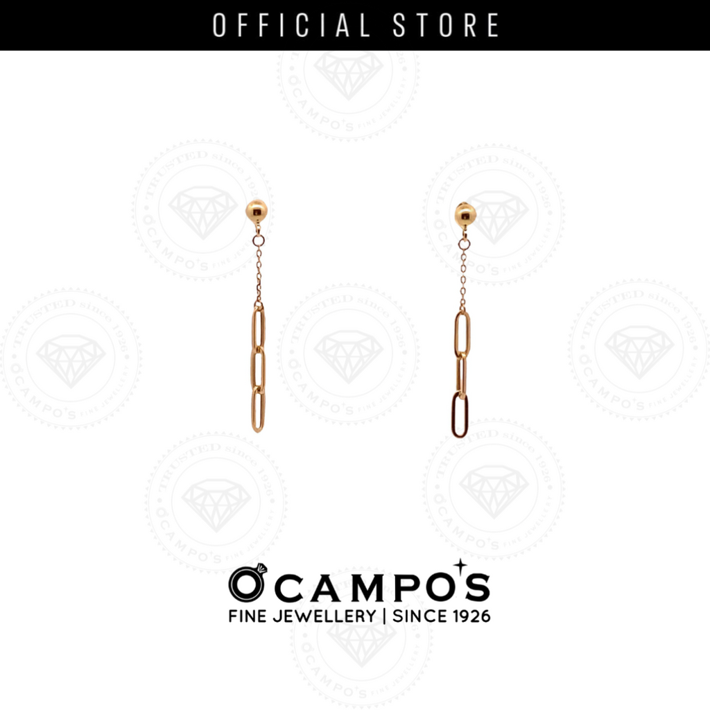 Issa Paper Clip Design Dangling Earrings