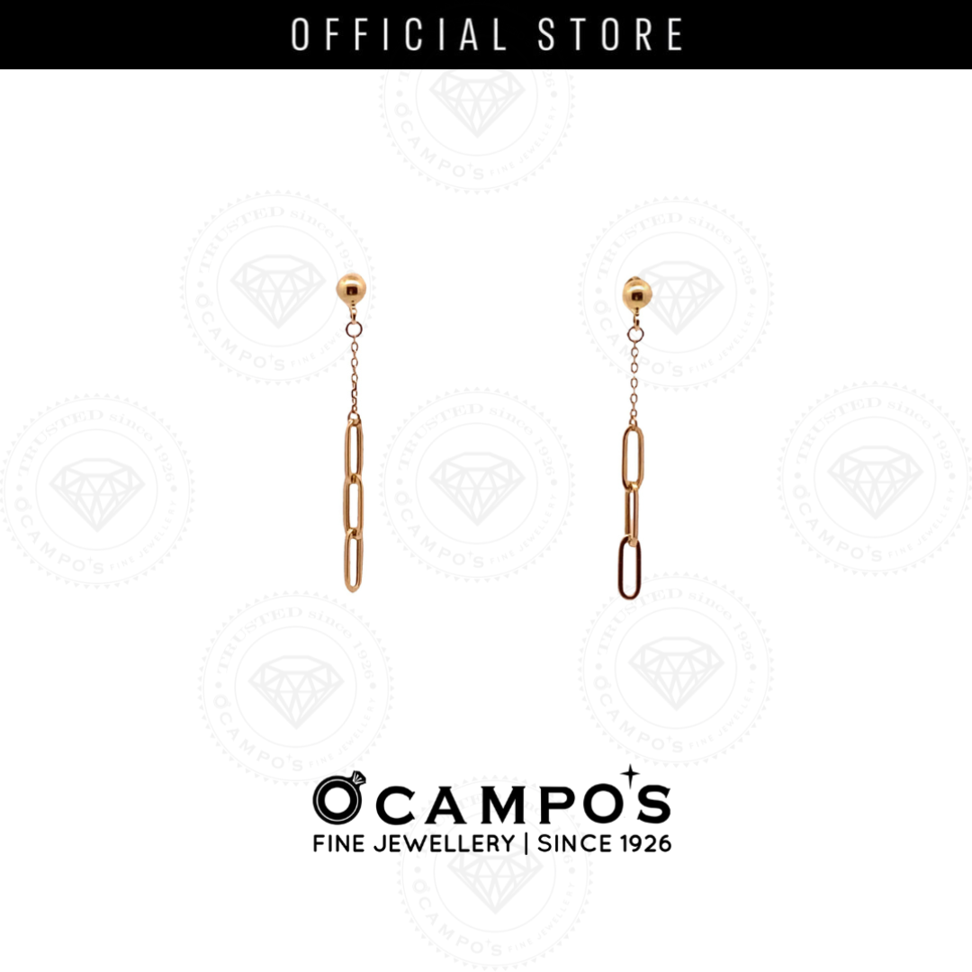 Issa Paper Clip Design Dangling Earrings