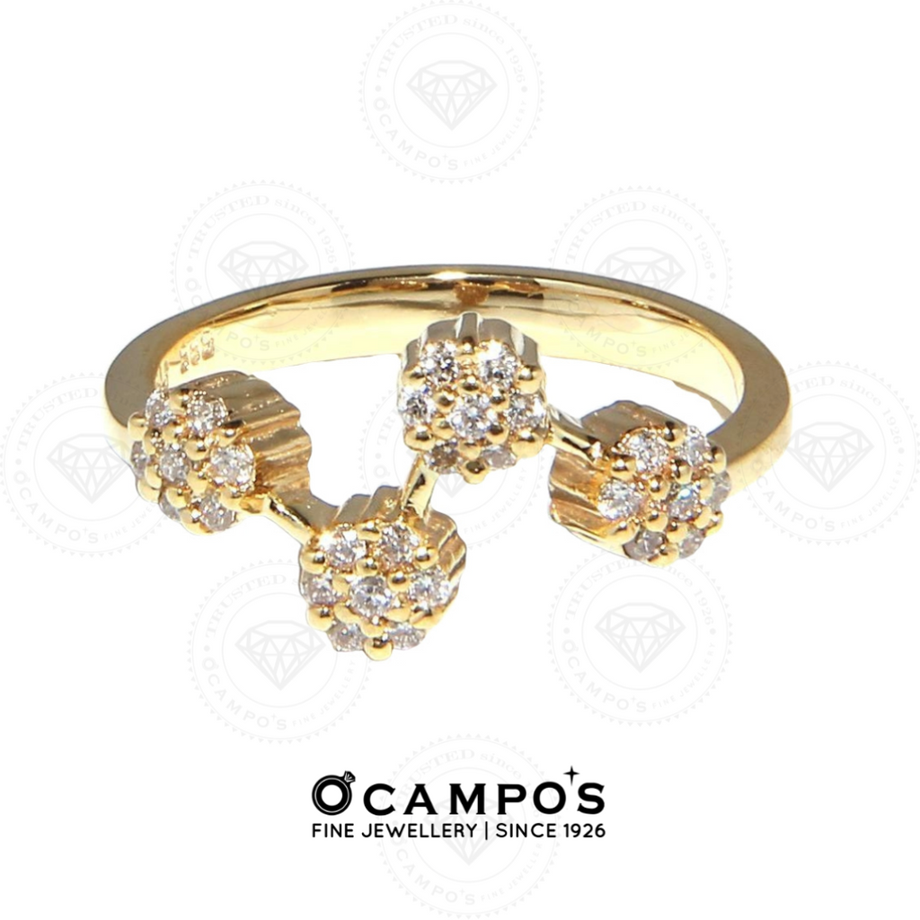 Azalea Diamond Ring - Yellow Gold