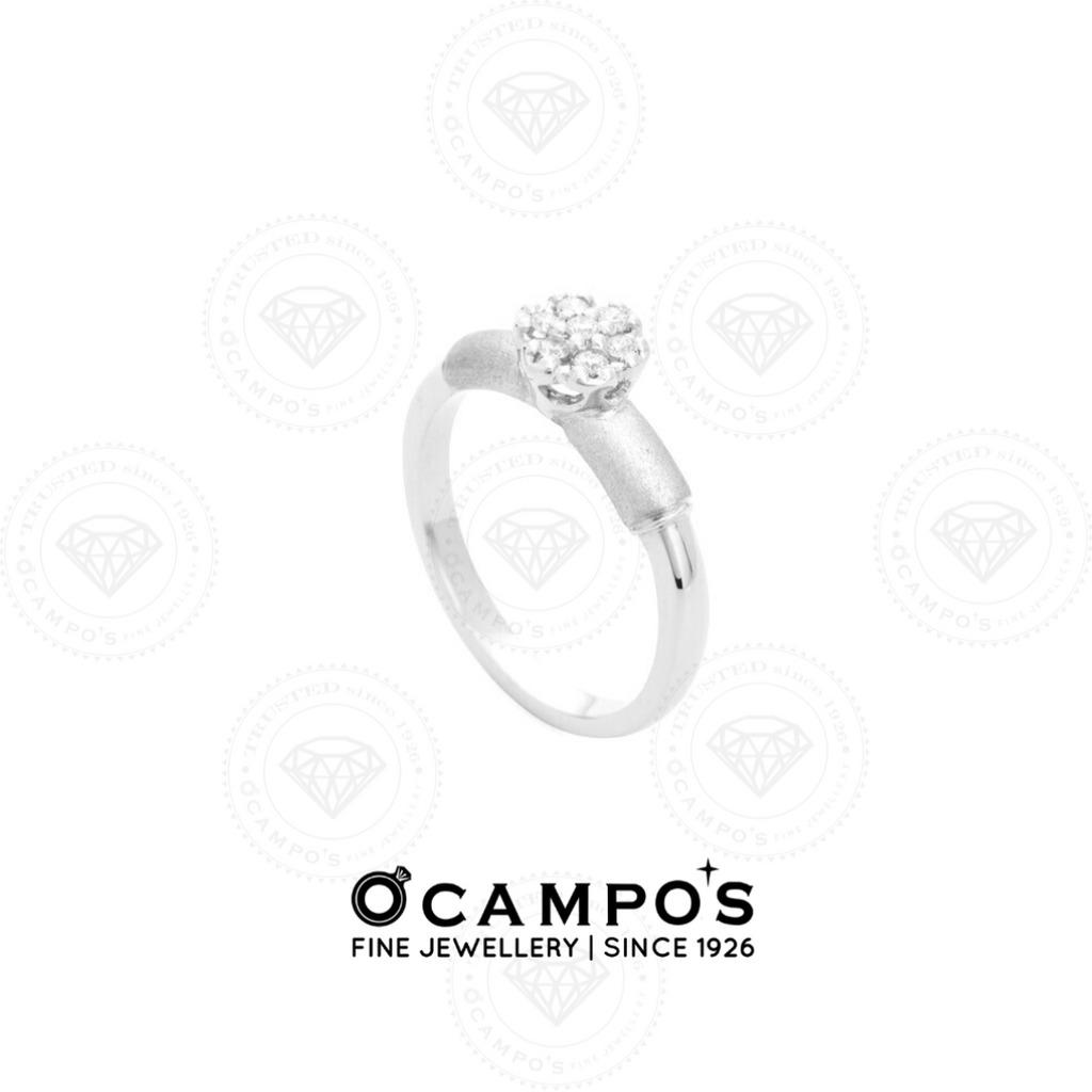 Dahlia Diamond Ring - White Gold