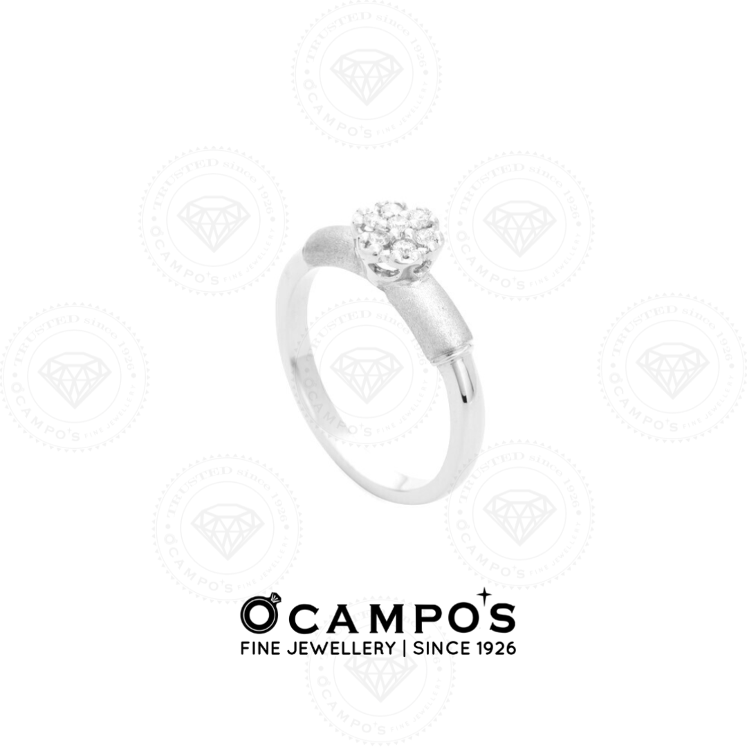 Dahlia Diamond Ring - White Gold