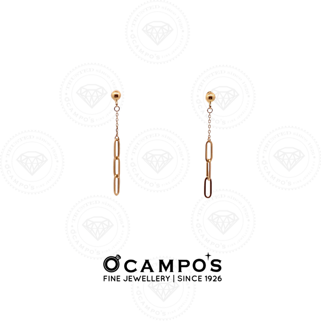 Issa Paper Clip Design Dangling Earrings