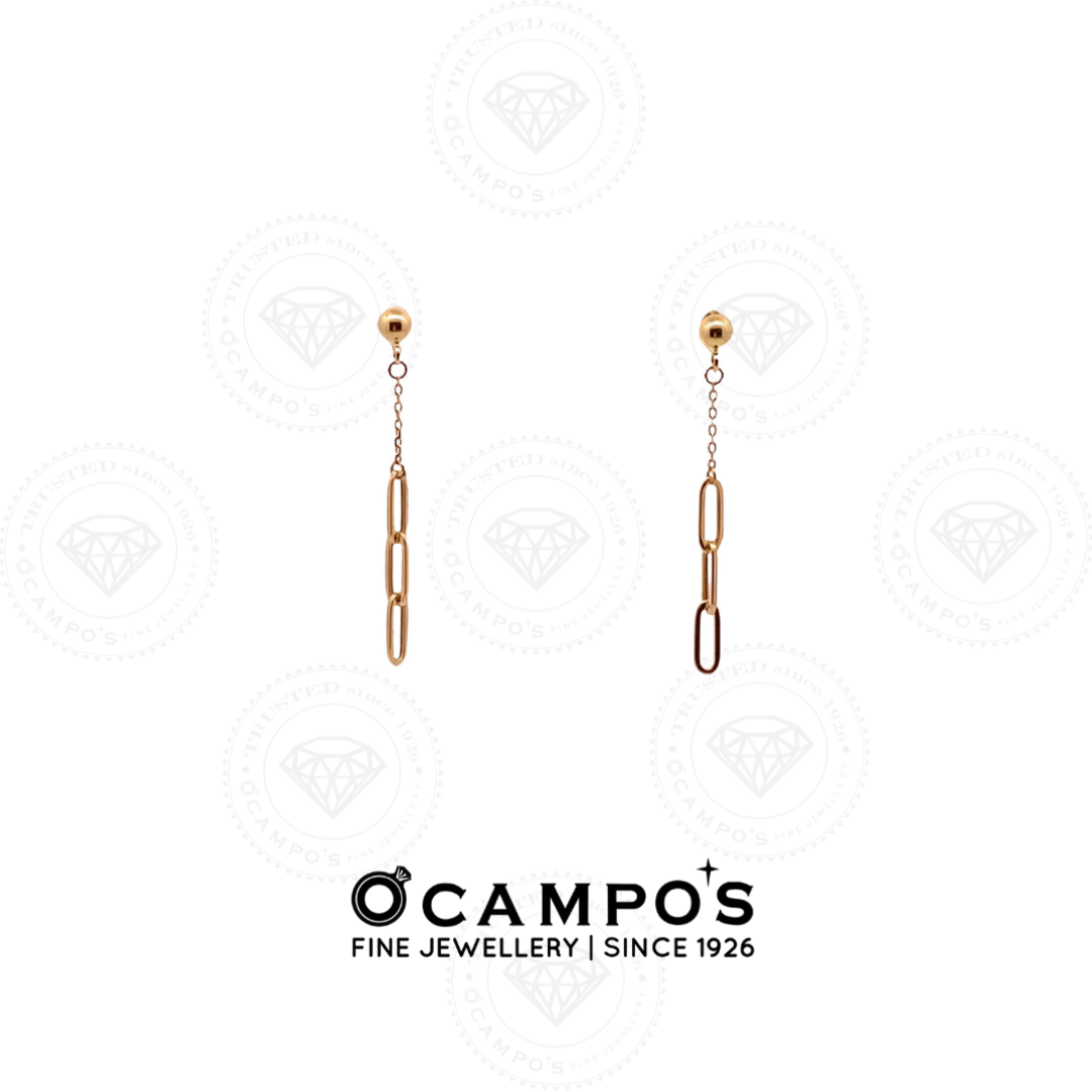 Issa Paper Clip Design Dangling Earrings