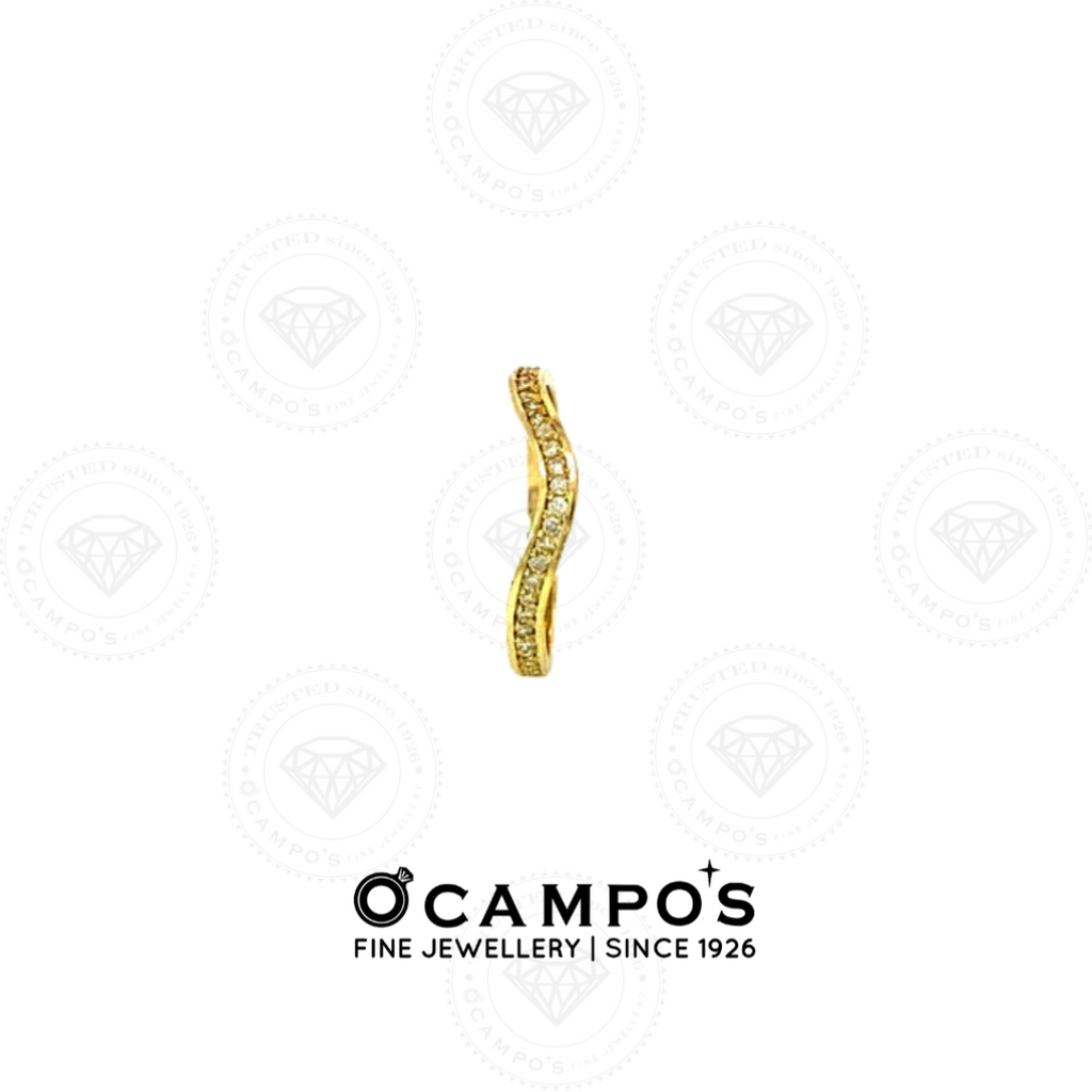 Shiloh 18K Yellow Gold Half Eternity Ring