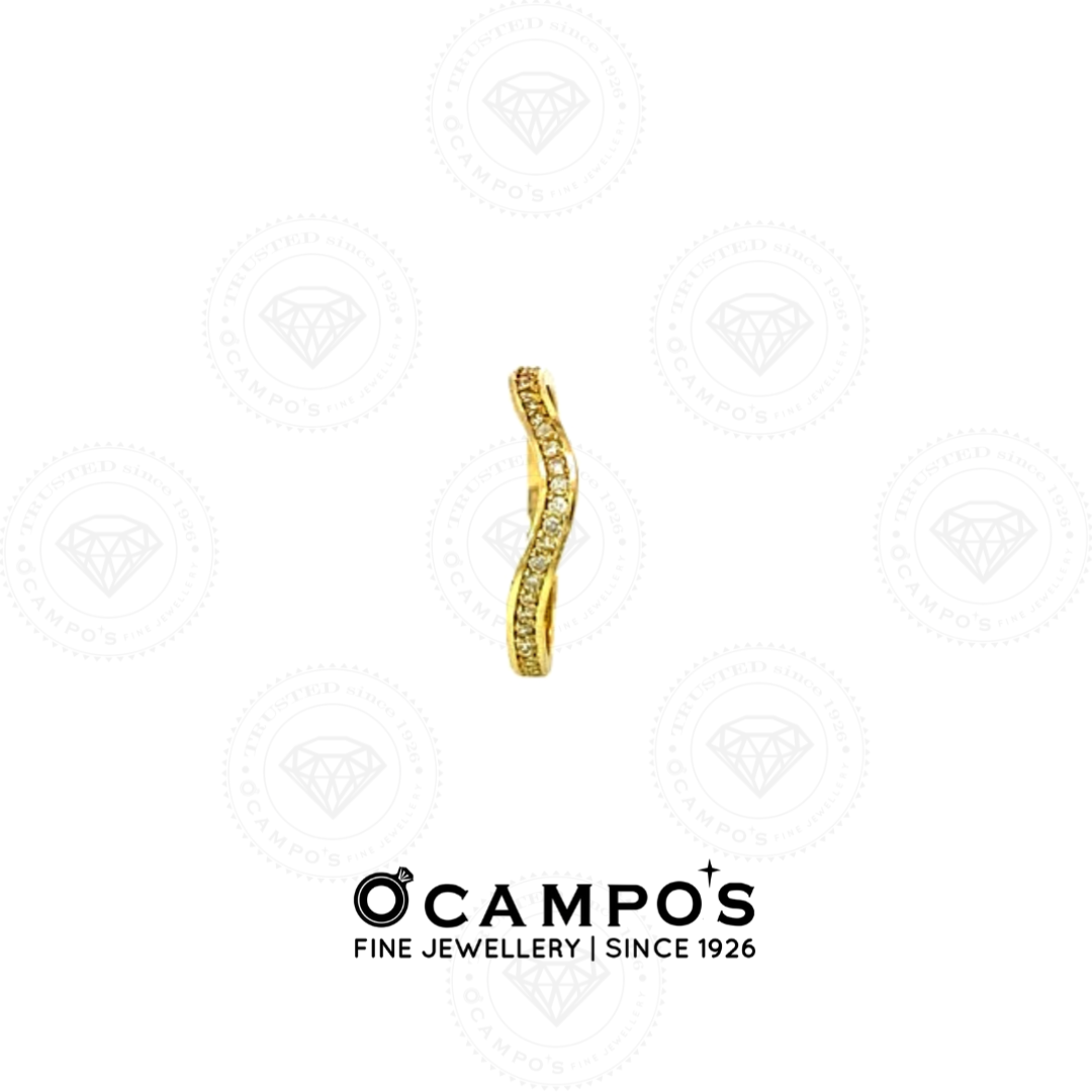 Shiloh 18K Yellow Gold Half Eternity Ring