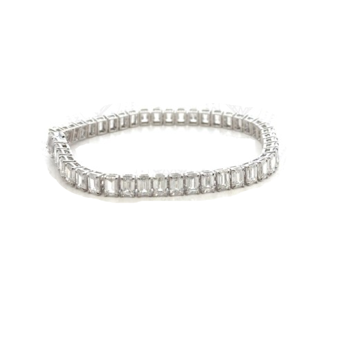 Ellisée Lab-grown Emerald cut Tennis Bracelet