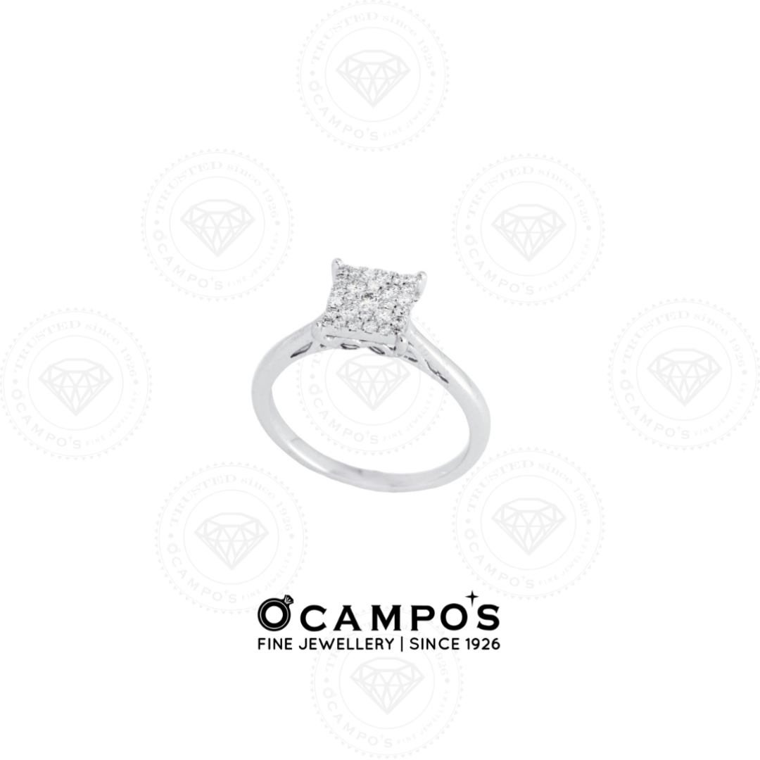Duchess Illusion Diamond Ring - White Gold