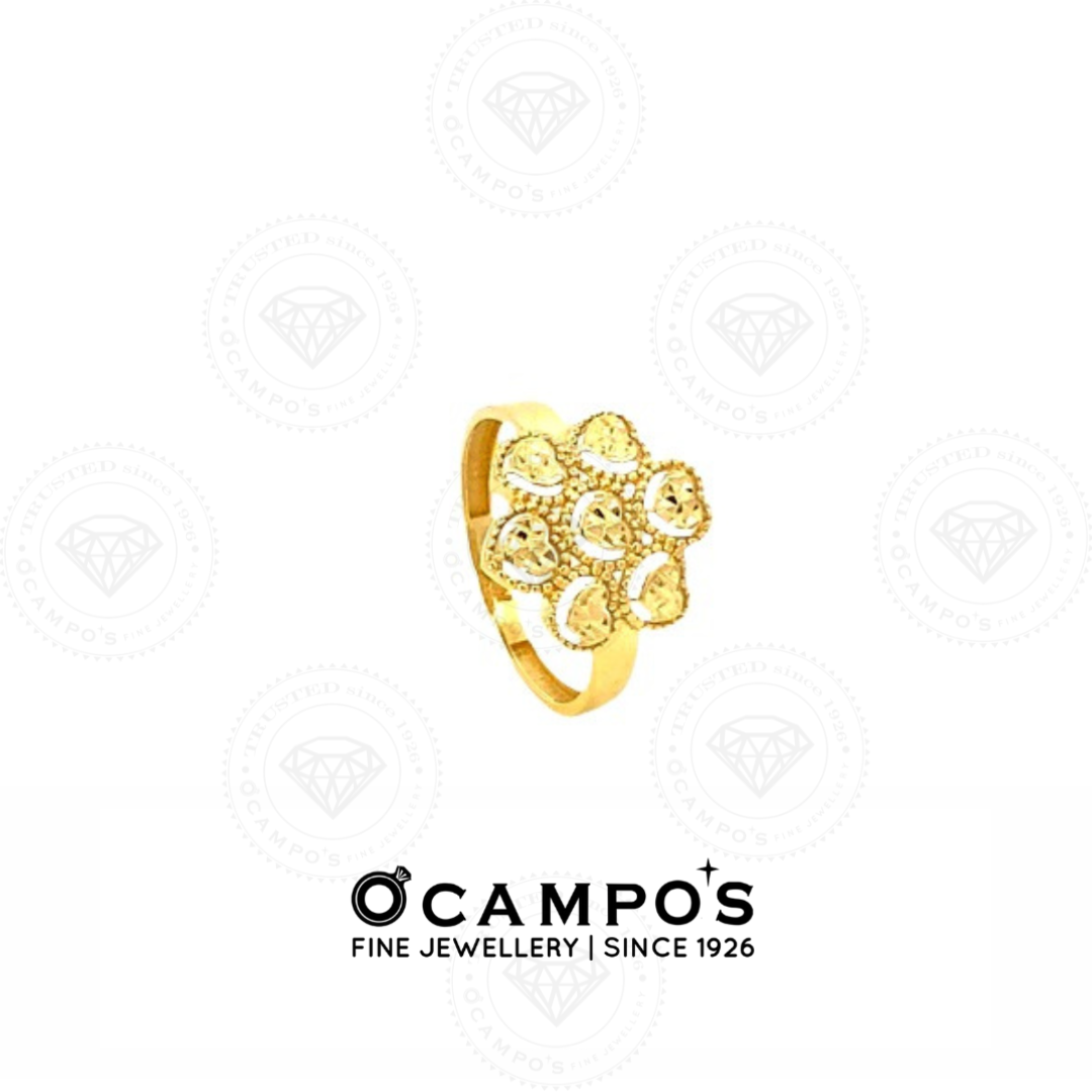 Celestine Flower Heart Diacut Design Ring