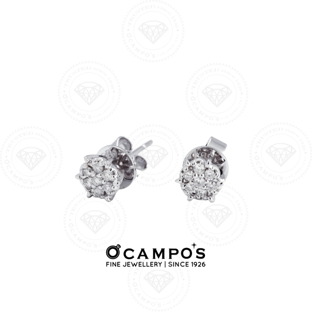 Rosa Diamond Earrings X1 - White Gold