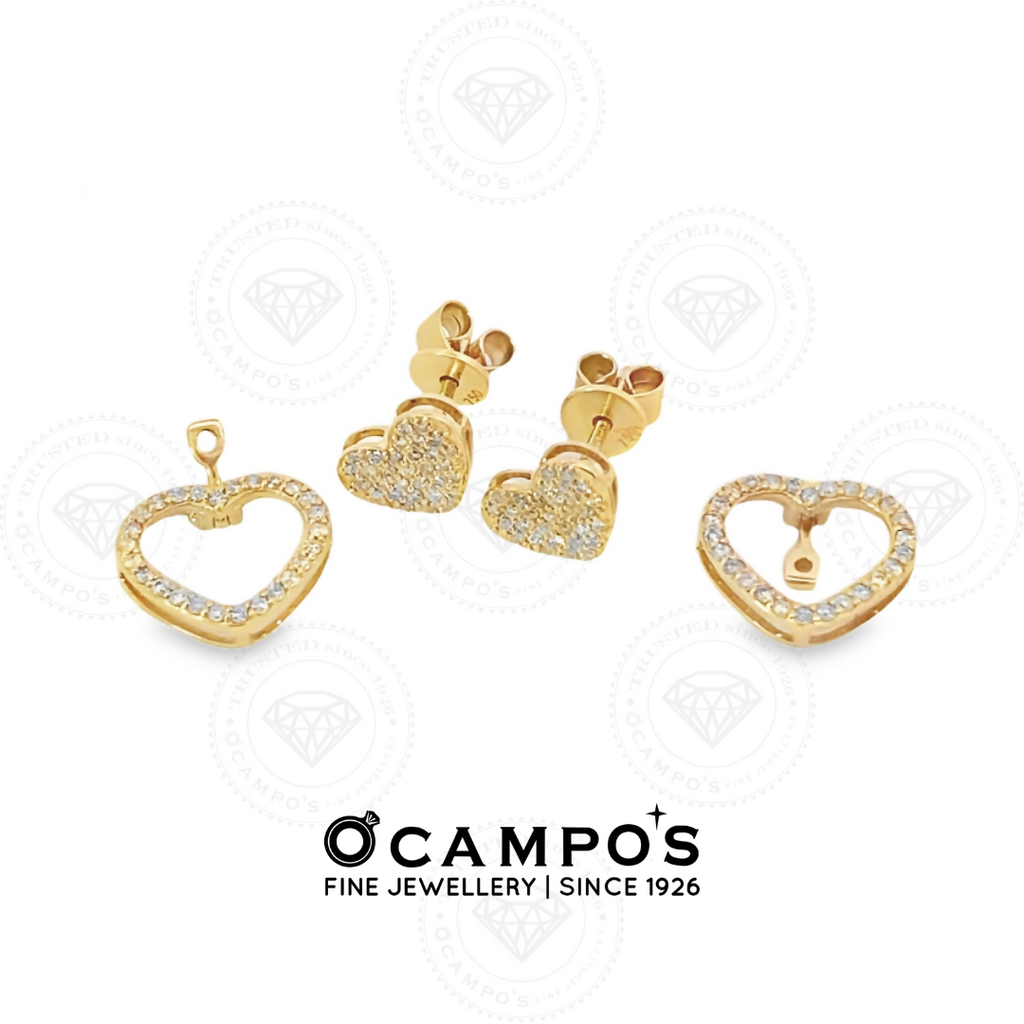 Lovie Heart Illusion Diamond Earrings