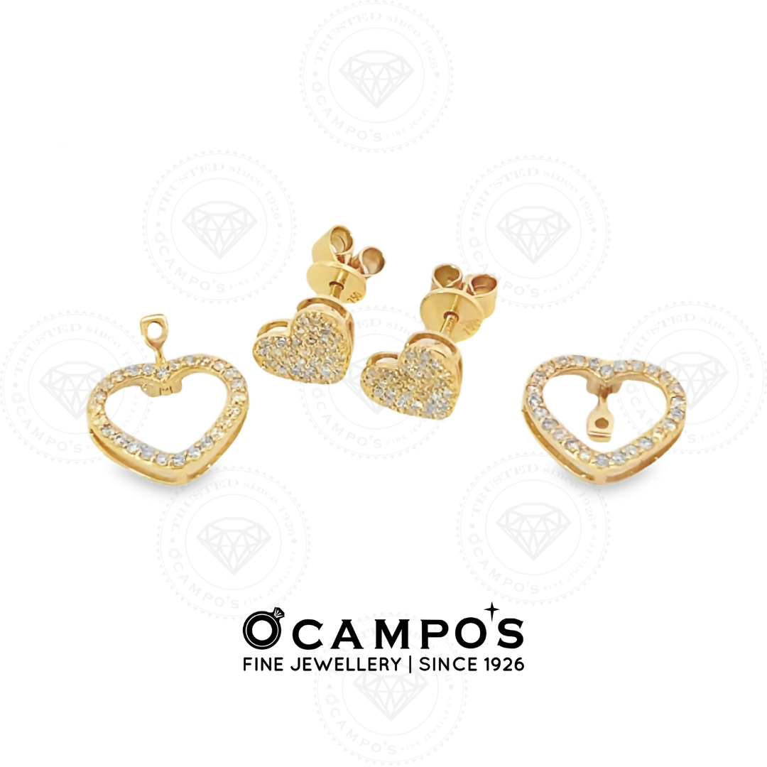 Lovie Heart Illusion Diamond Earrings