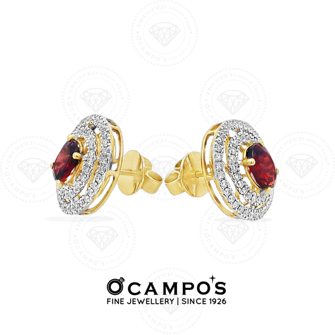 Kisha Garnet Earrings