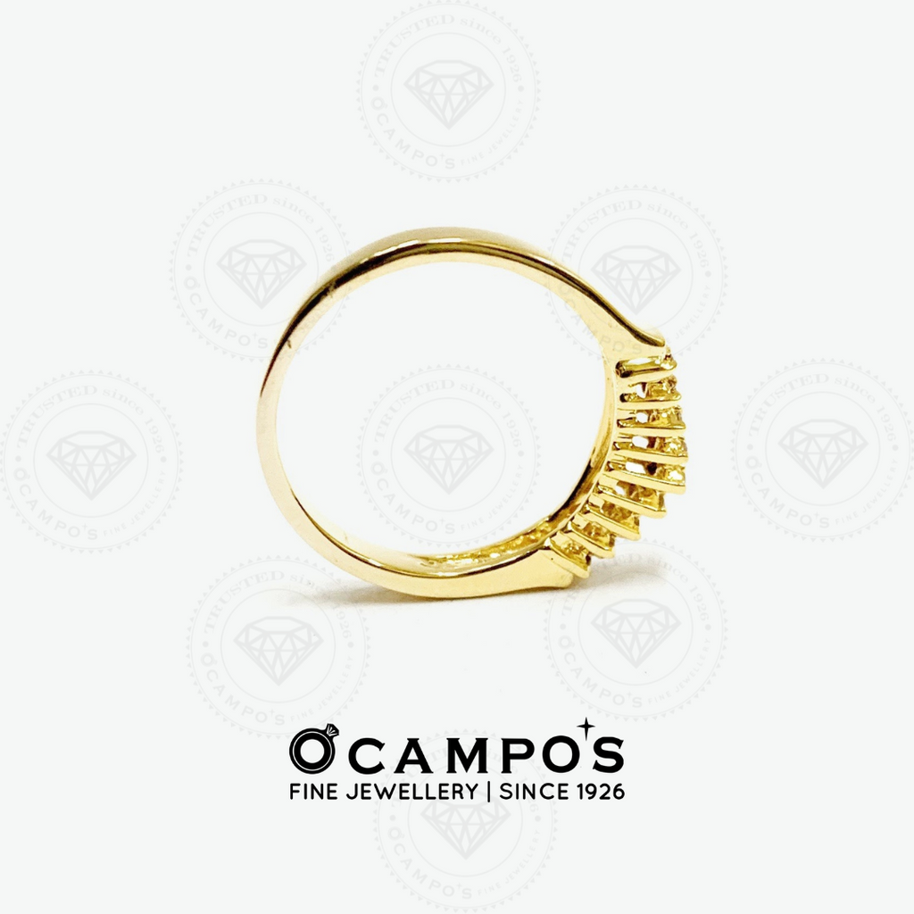 Cleo Pyramid Diamond Ring - Yellow Gold