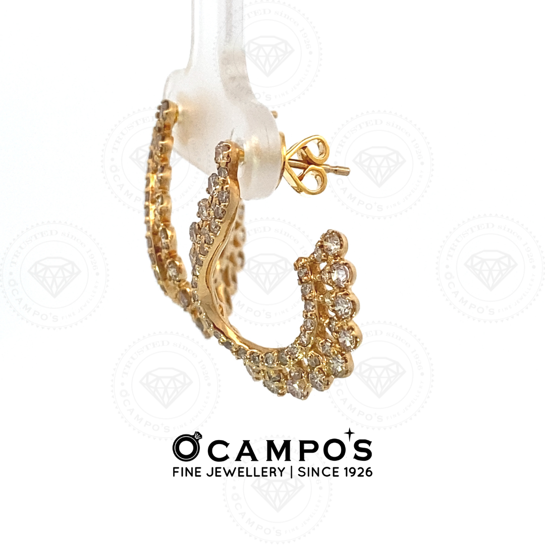 CARNATION YELLOW GOLD EARRINGS