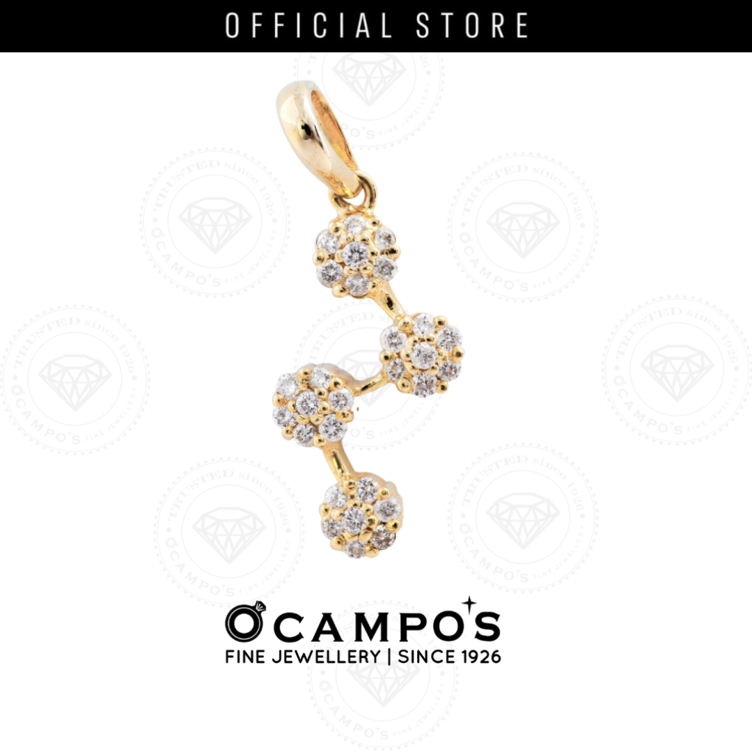 Azalea Diamond Pendant - Yellow Gold