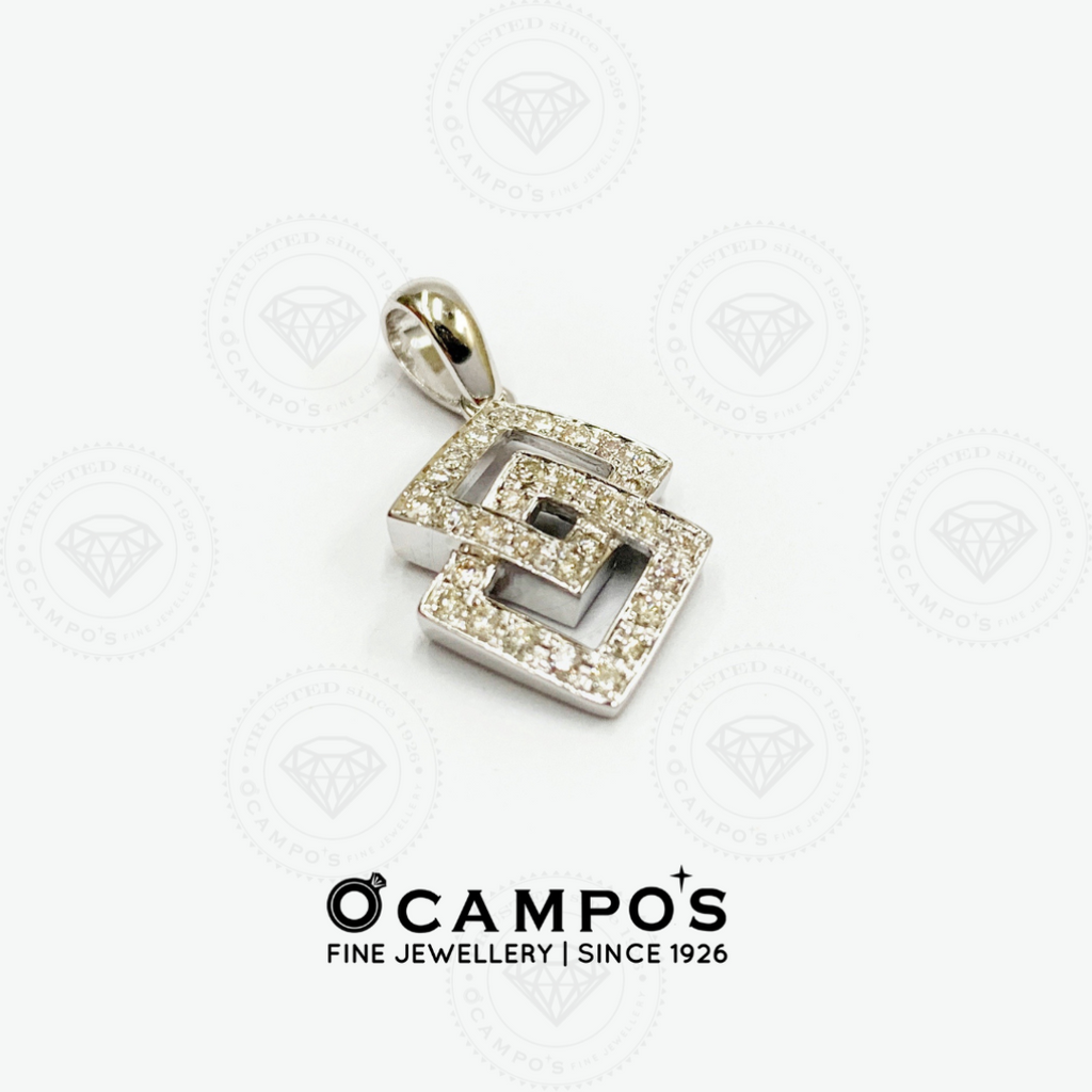 Audrey Diamond Pendant - White Gold