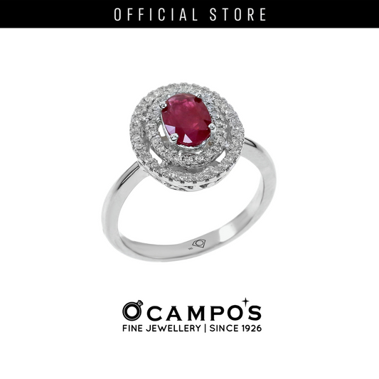 Ruby Celeste Ring - White Gold