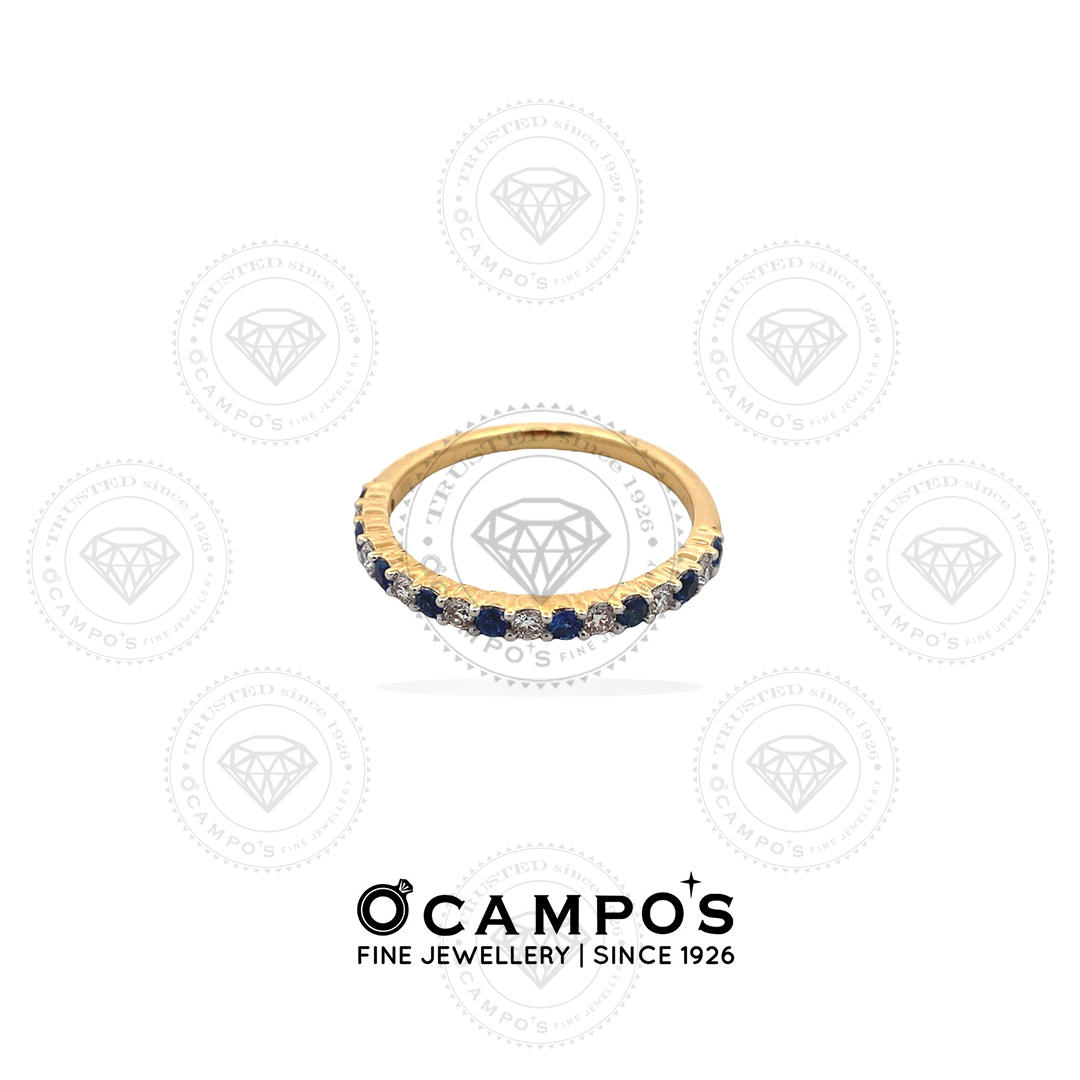 ISLA HALF ETERNITY SAPPHIRE RING