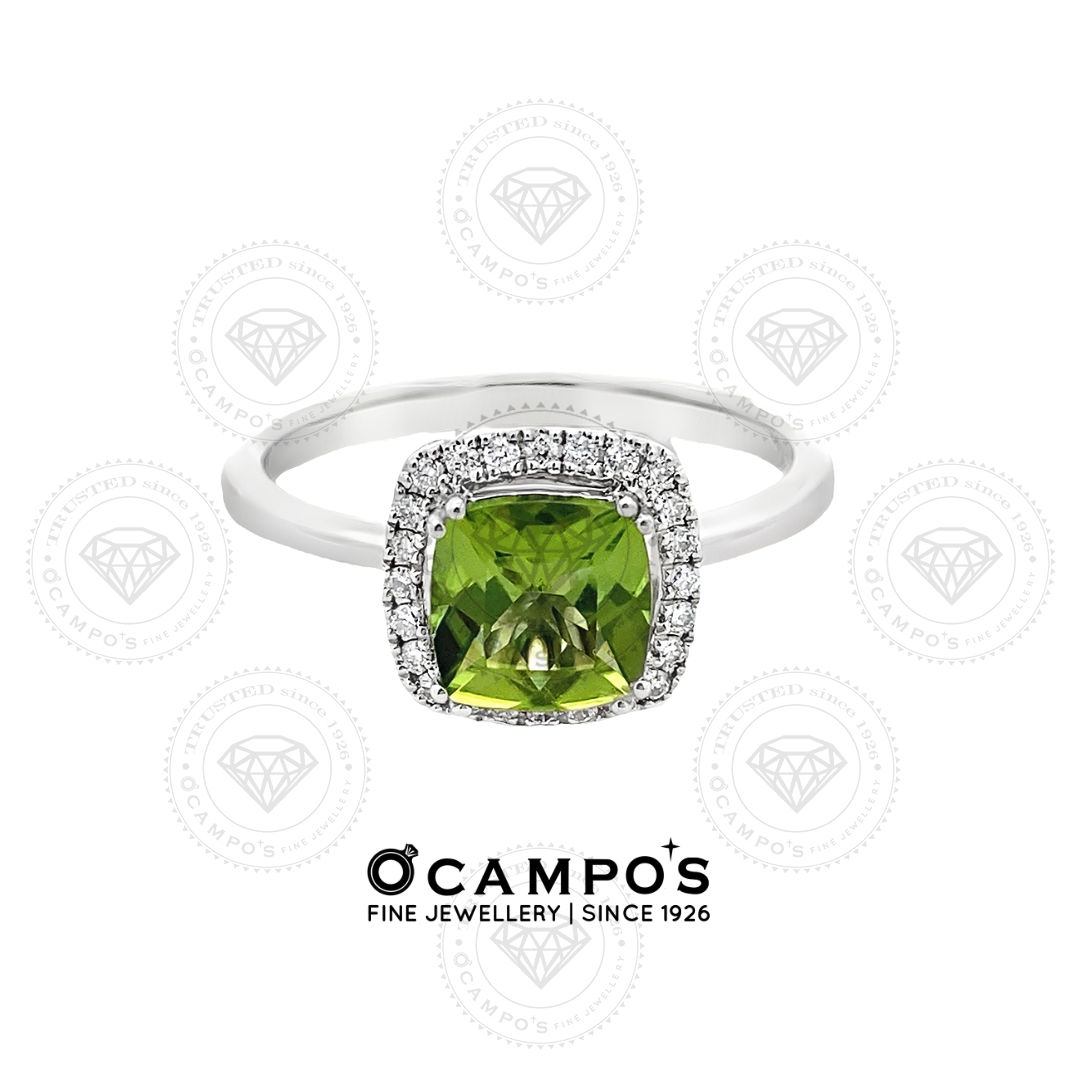 BRIANA CUSHION PERIDOT RING