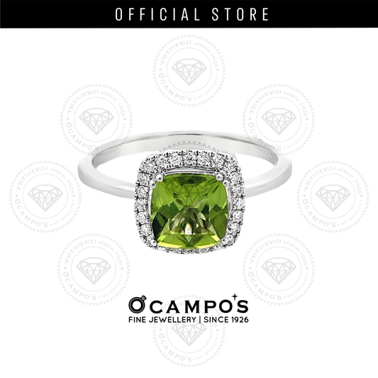 BRIANA CUSHION PERIDOT RING