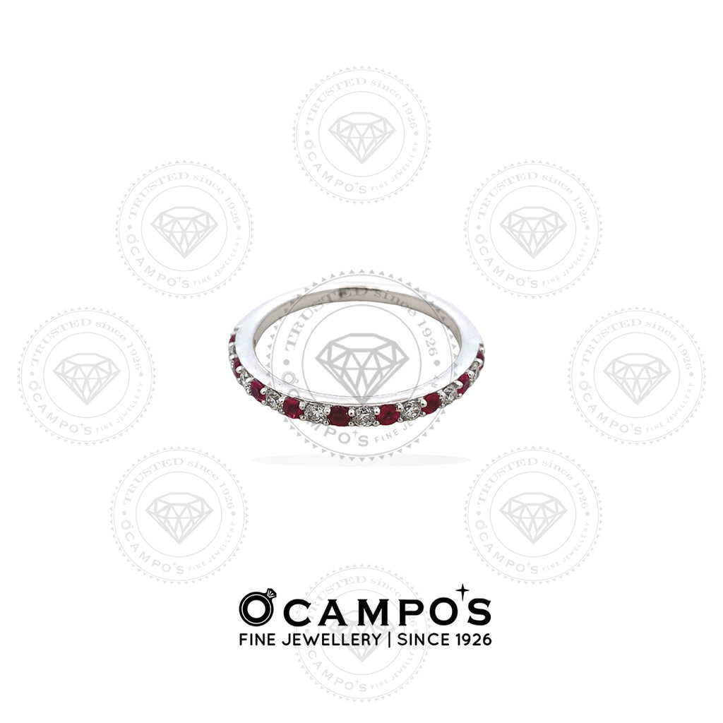 ALTHEA HALF ETERNITY RUBY RING