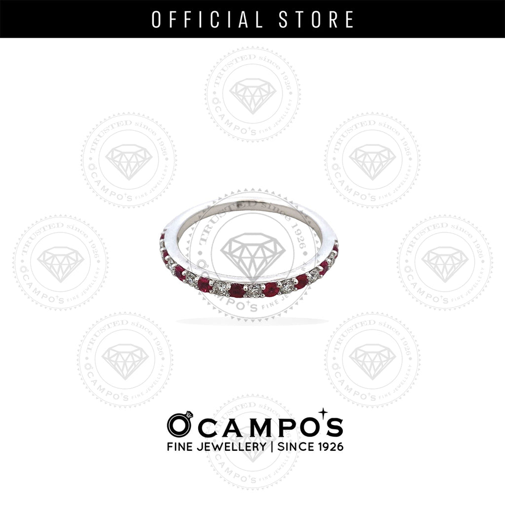 ALTHEA HALF ETERNITY RUBY RING
