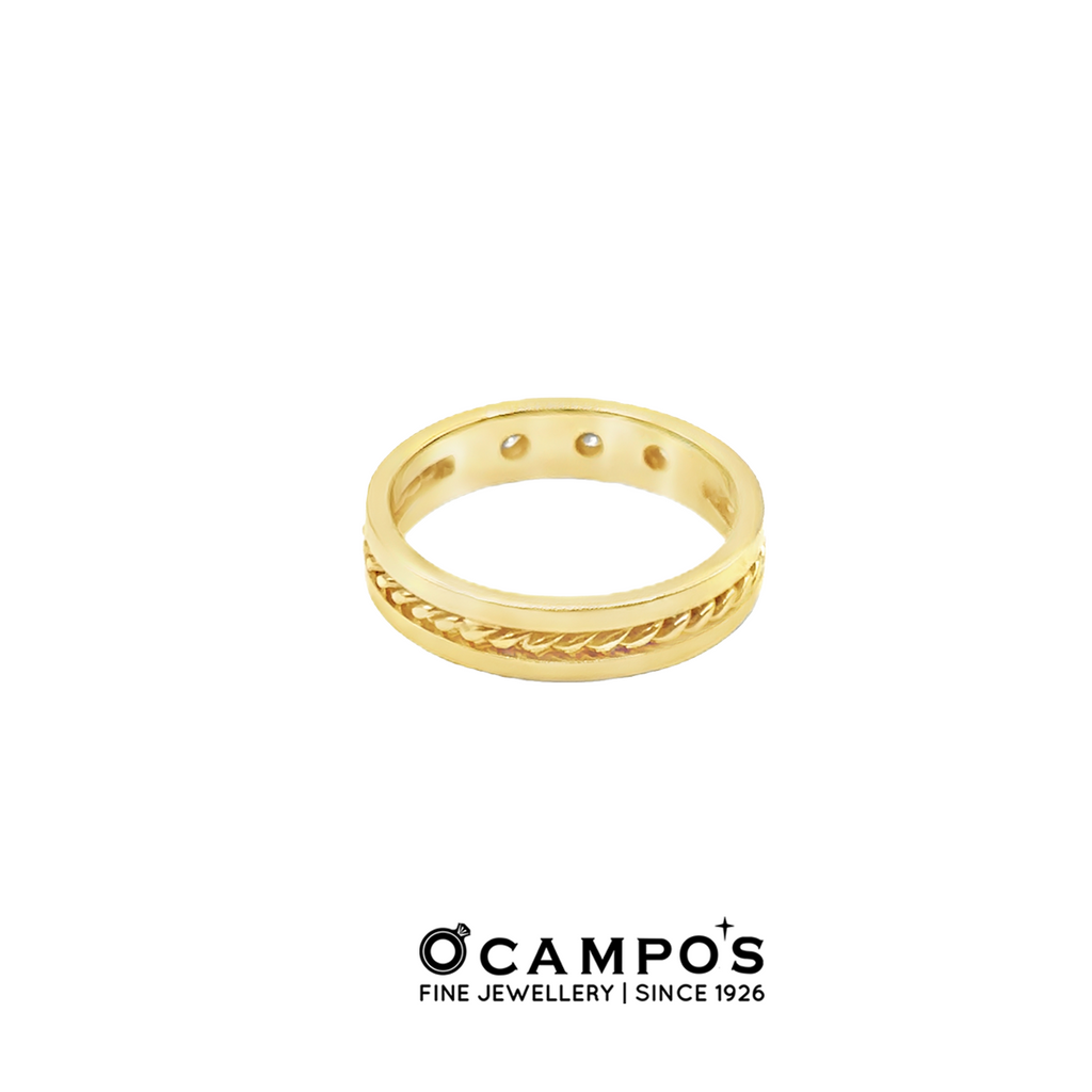 OCAMPOS FINE JEWELLERY CHLOE WEDDING RING 14K YELLOW GOLD SIZE 8