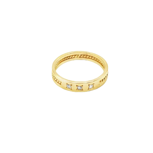 OCAMPOS FINE JEWELLERY CHLOE WEDDING RING 14K YELLOW GOLD SIZE 8