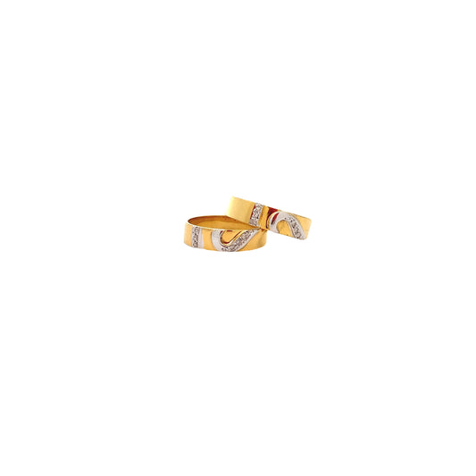 Serena 18K 2 Tone Wedding Ring